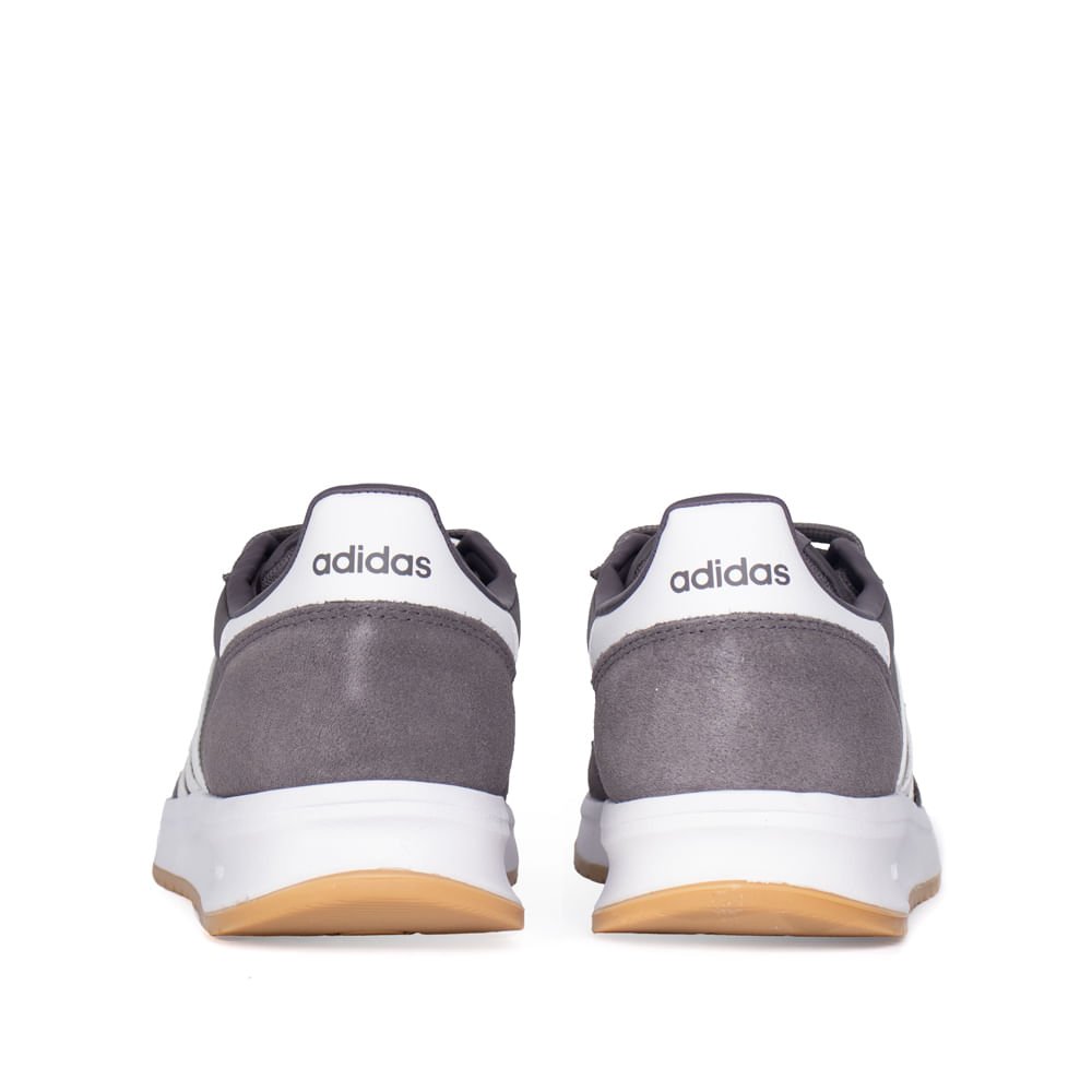 Tênis Masculino Adidas Run 70 Camurça Preto/Branco Preto/Branco 3