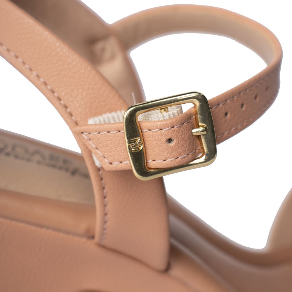 Sandália Feminina Modare Meia Pata Tiras Cruzadas Nude/Bege Nude 5