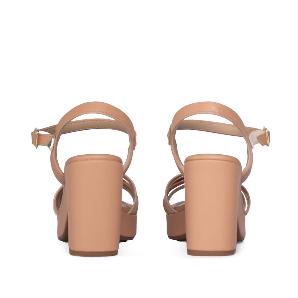 Sandália Feminina Modare Meia Pata Tiras Cruzadas Nude/Bege Nude 3