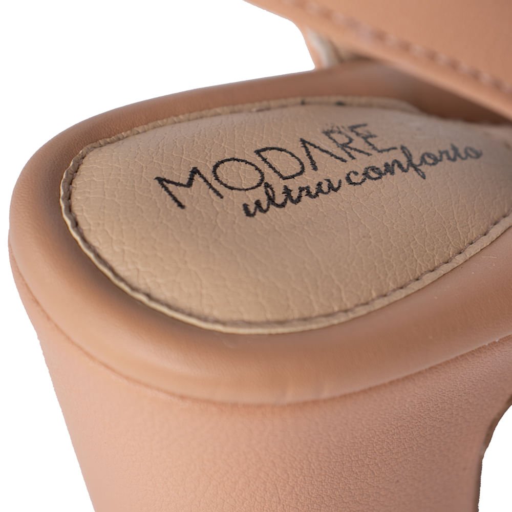 Sandália Feminina Modare Meia Pata Tiras Cruzadas Nude/Bege Nude 6