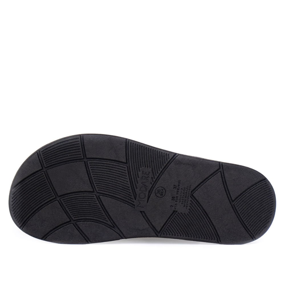 Sandália Feminina Modare Nobuck Elástico Conforto Preto Preto 2