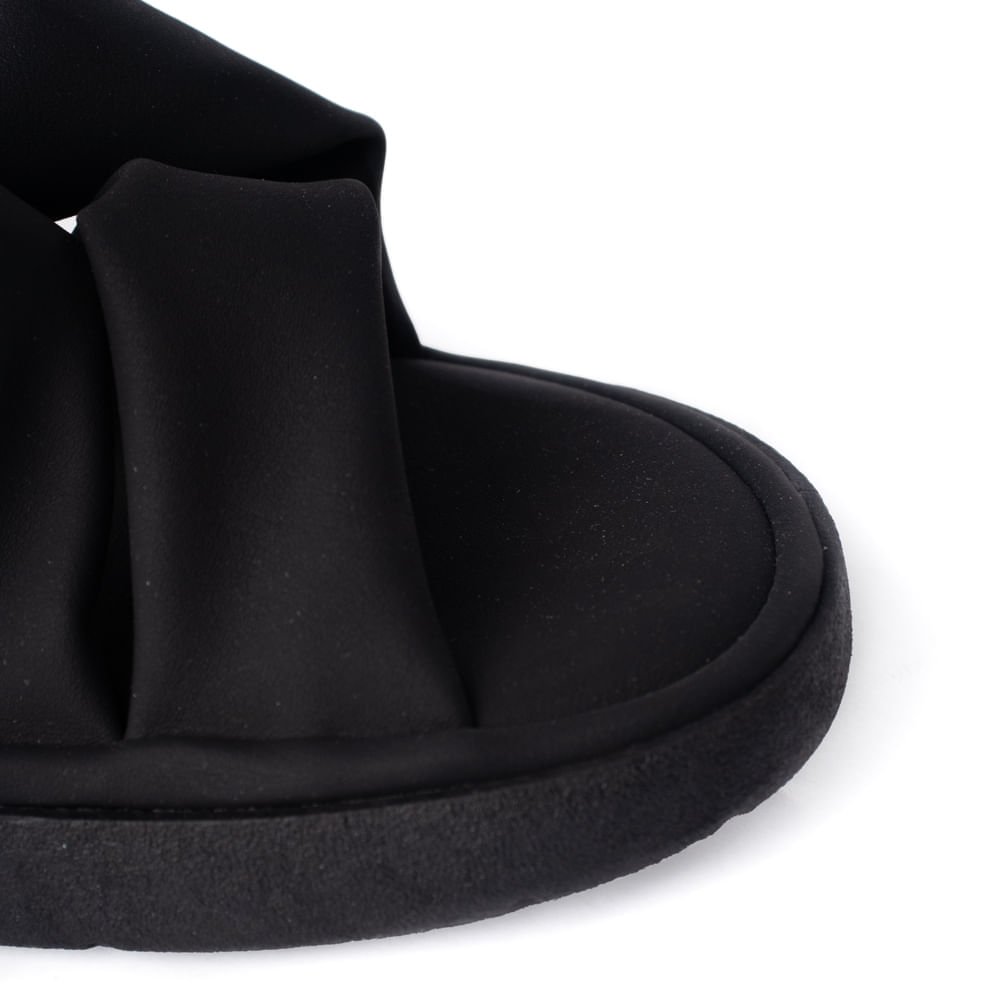 Sandália Feminina Modare Nobuck Elástico Conforto Preto Preto 6