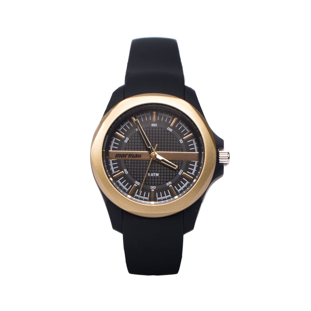 Relógio Mormaii MO2036JK/8P Pulseira Silicone Preto/Dourado