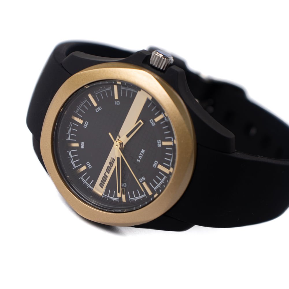 Relógio Mormaii MO2036JK/8P Pulseira Silicone Preto/Dourado Preto/Dourado 4
