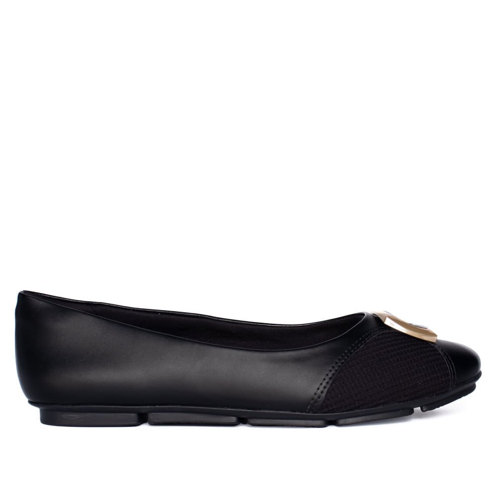 Sapatilha Feminina Comfortflex Preto Preto 1