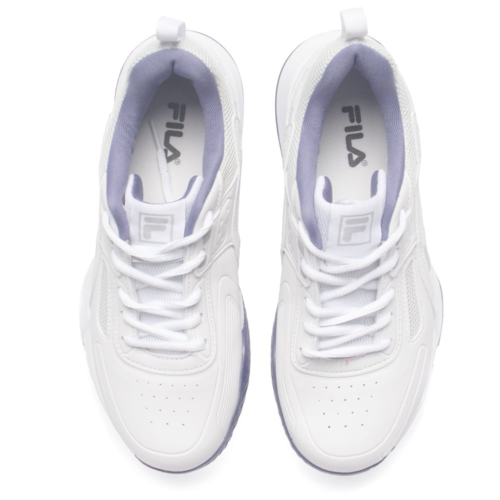 Tênis Feminino Fila Precision Branco/Roxo Branco 4