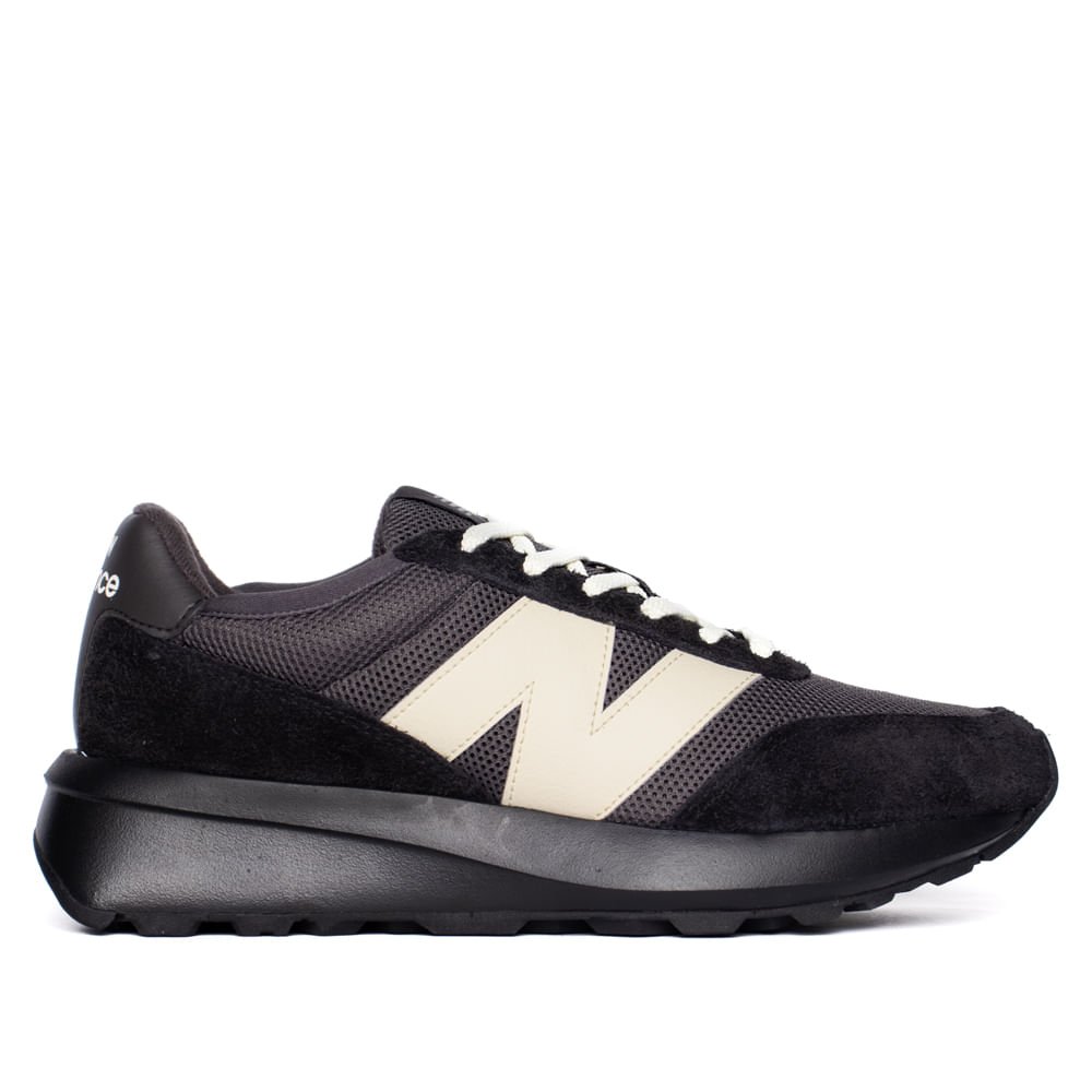 Tênis Masculino New Balance 370 Preto/bege