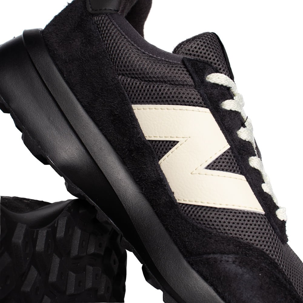 Tênis Masculino New Balance 370 Preto/bege Preto/Bege 5