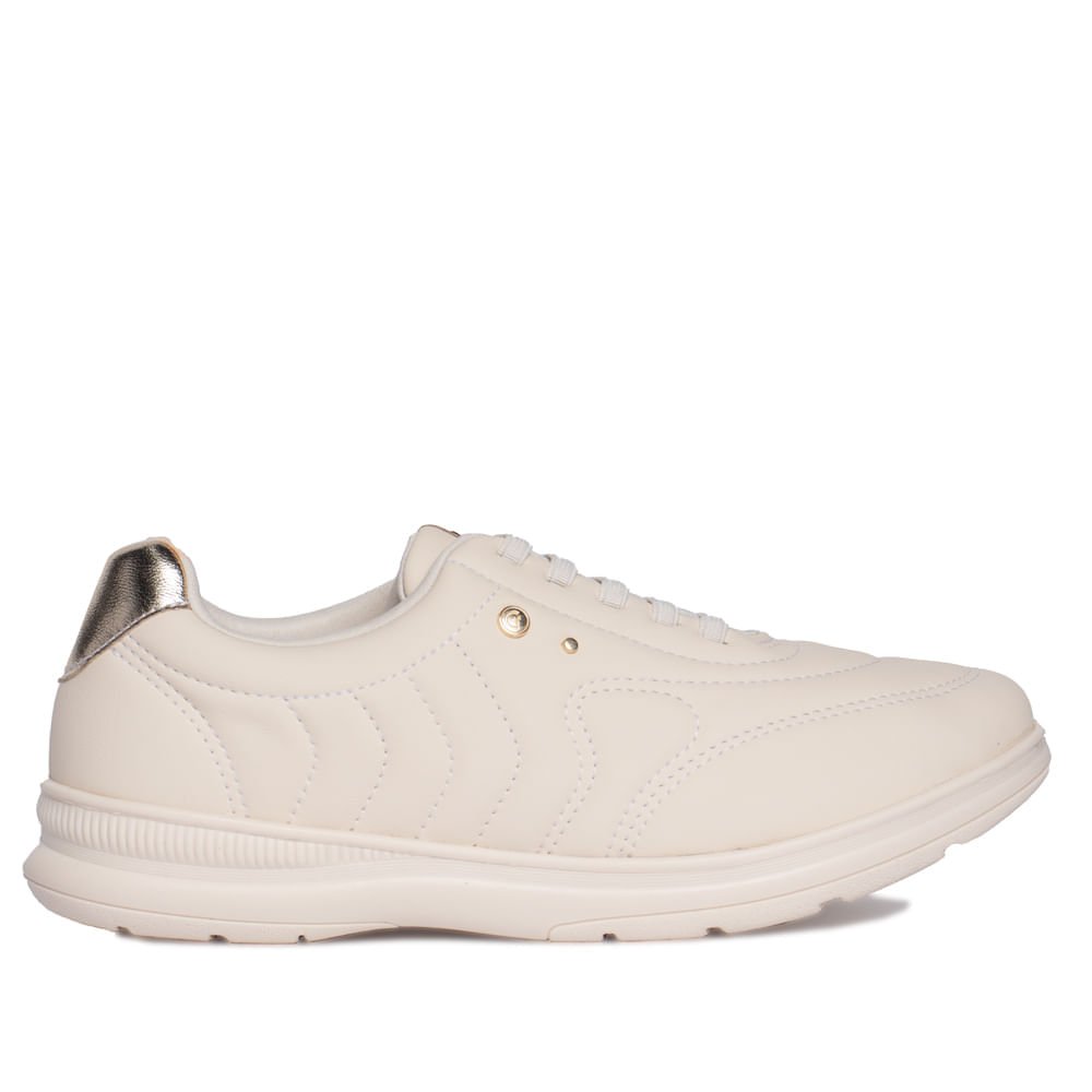 Tênis Feminino Comfortflex Coconut Napa Bege Claro