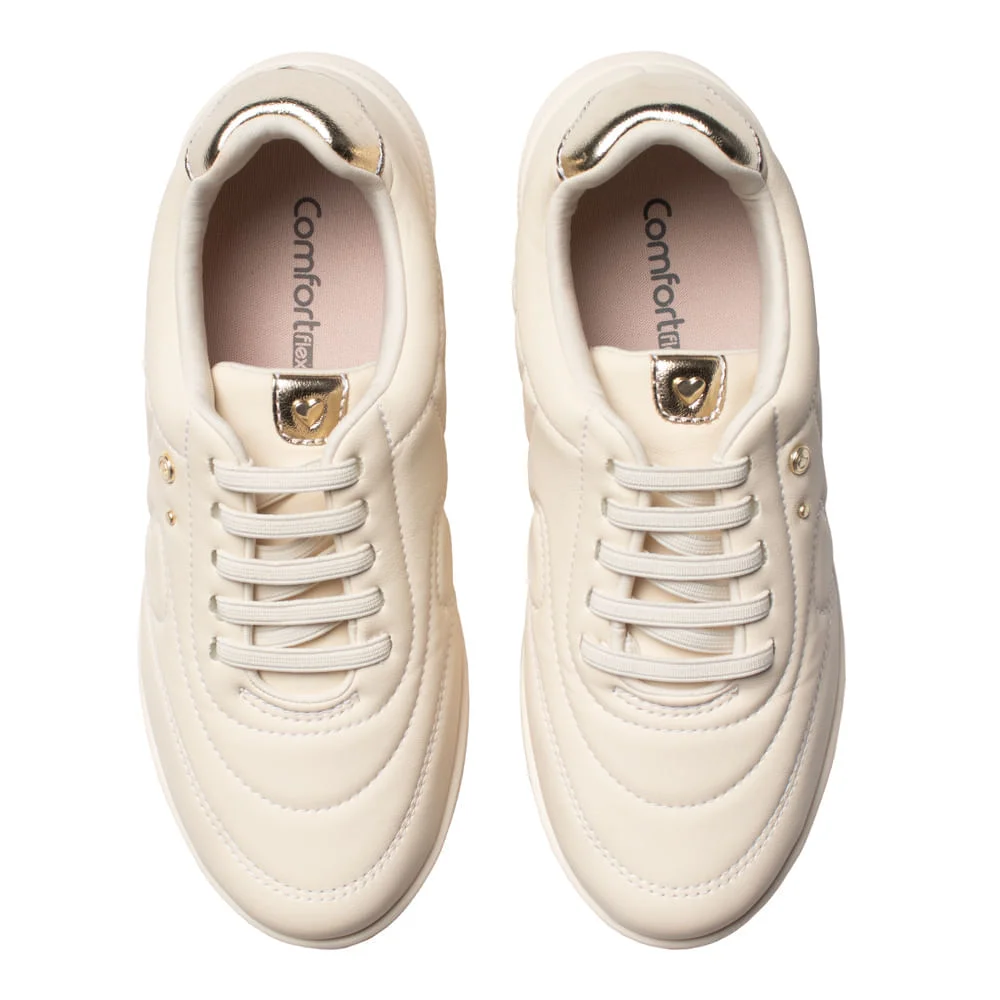 Tênis Feminino Comfortflex Coconut Napa Bege Claro Bege Claro 3