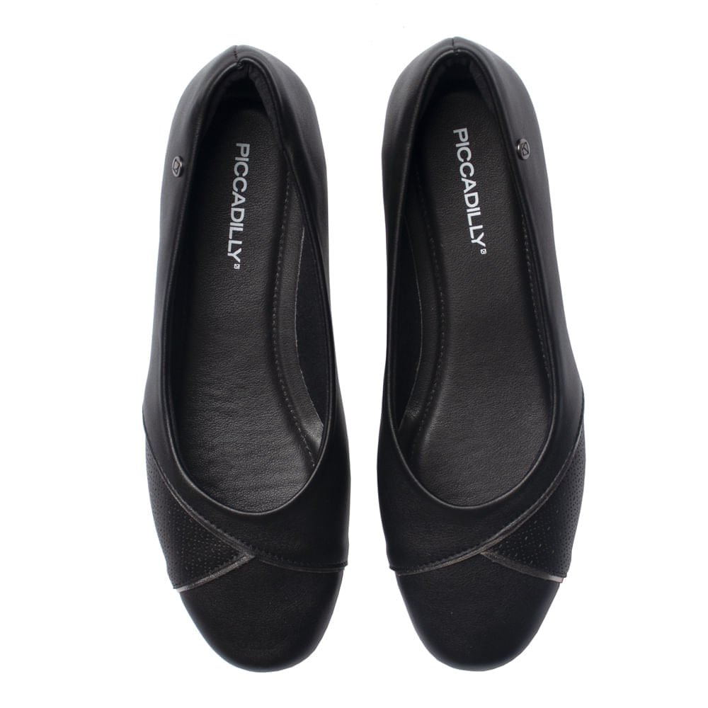 Sapatilha Feminina Piccadilly Napa Preto Preto 4