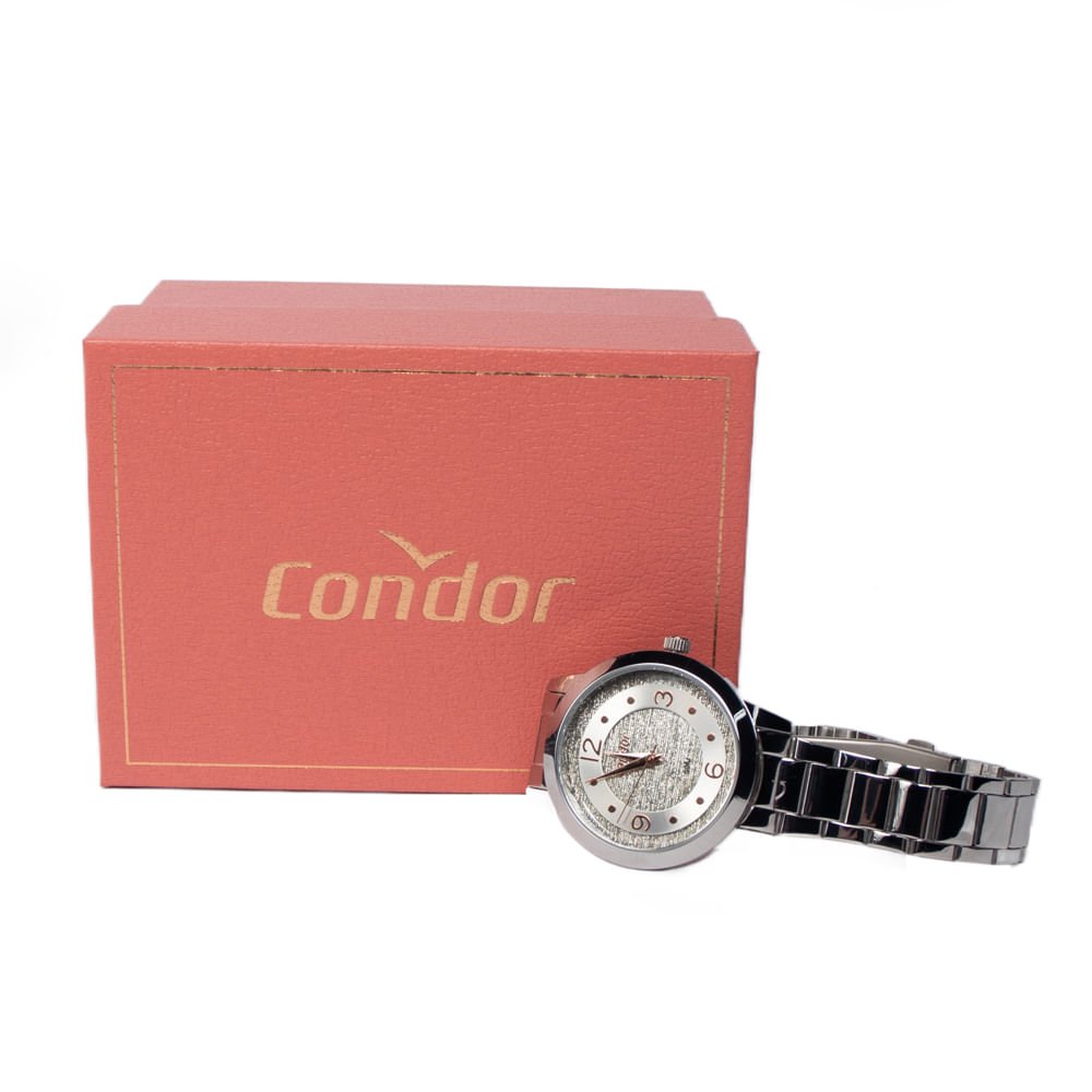 Relógio Feminino Condor Kit CO2039MUJ/K4K Prata Prata 6