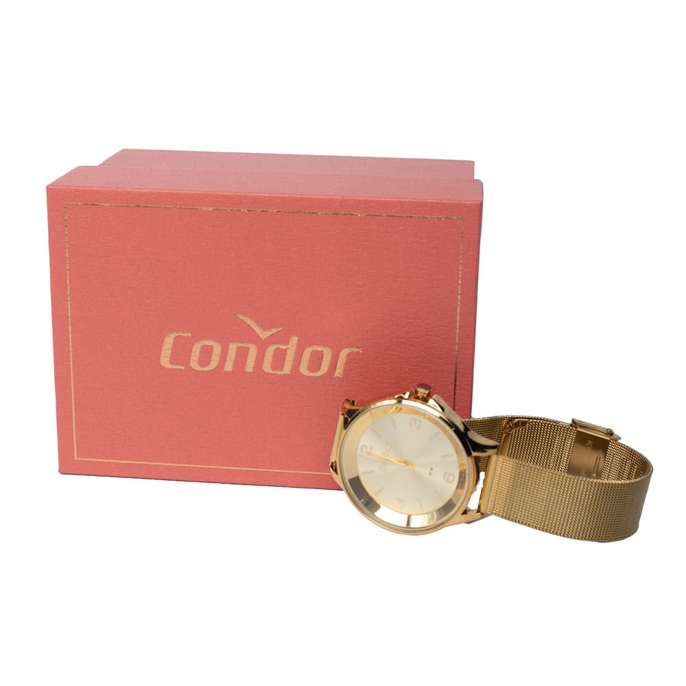Relógio Feminino Condor Kit CO2035NEK/K4X Frase Dourado Dourado 6