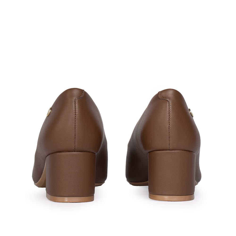 Scarpin Feminino Vizzano Bico Fino Salto Médio Capuccino Cappuccino 3
