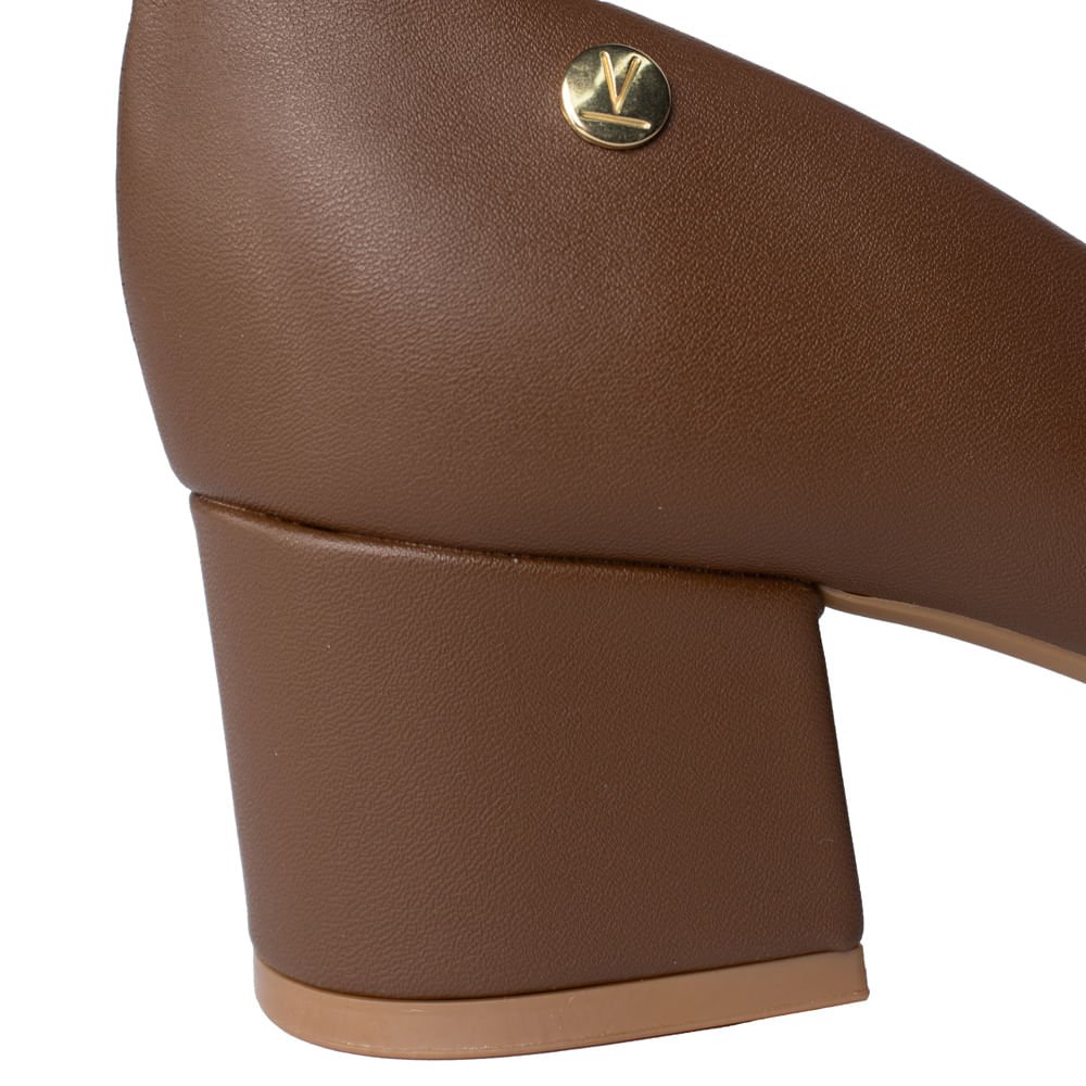 Scarpin Feminino Vizzano Bico Fino Salto Médio Capuccino Cappuccino 6
