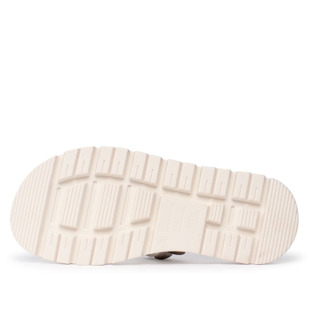 Chinelo Feminino Moleca Flatform Aplicações Branco Branco 2