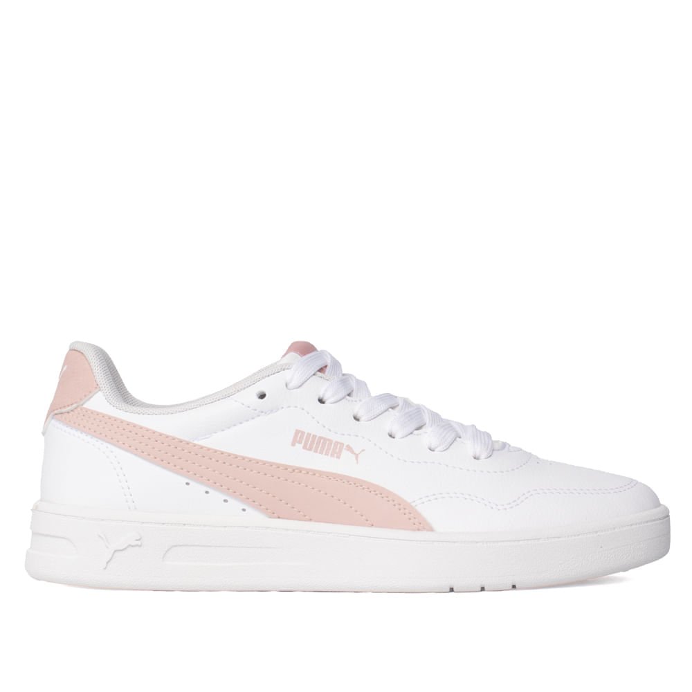 Tênis Feminino Puma Court Lally Branco/Rosa Claro Branco/Rosa 1