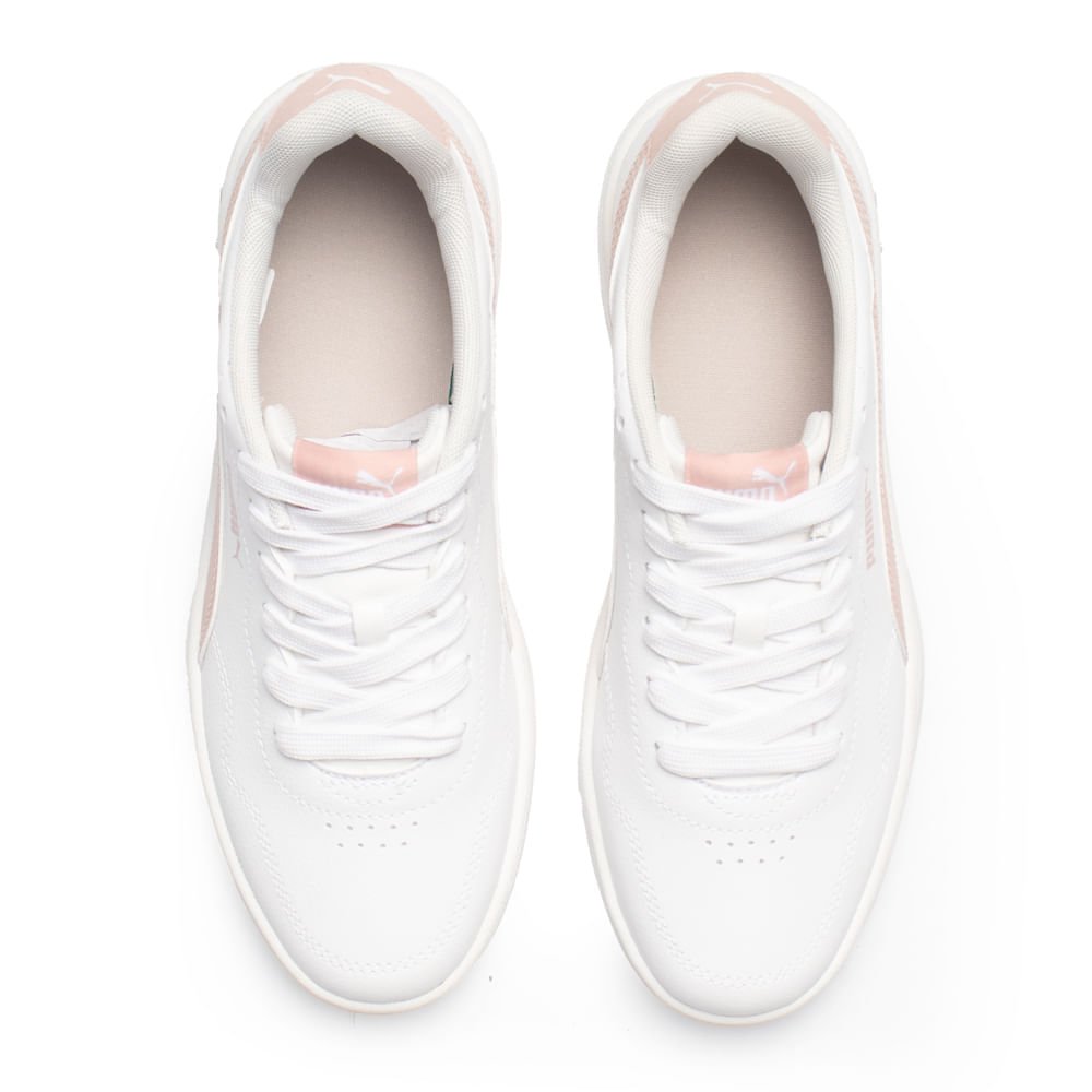 Tênis Feminino Puma Court Lally Branco/Rosa Claro Branco/Rosa 4