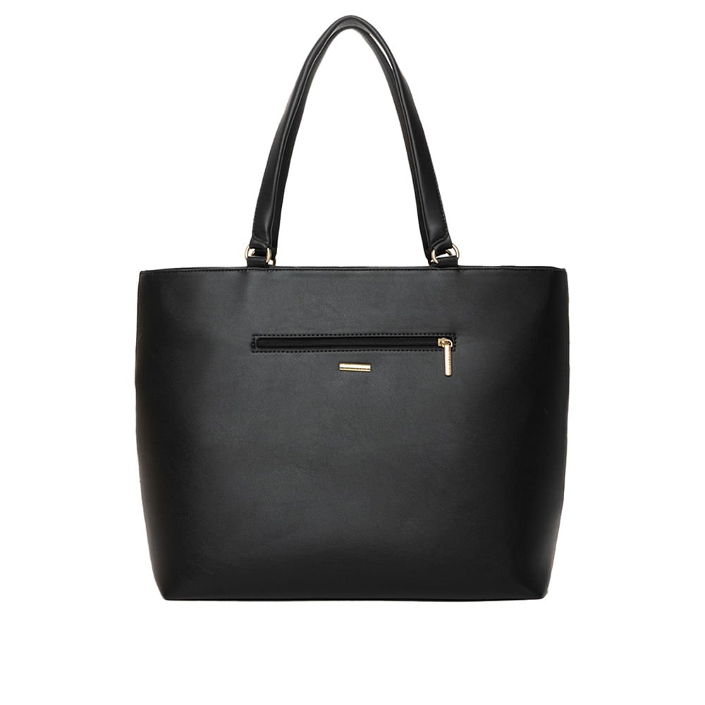 Bolsa Feminina Rafitthy Tote Grande Texturizada Preta Preto 2