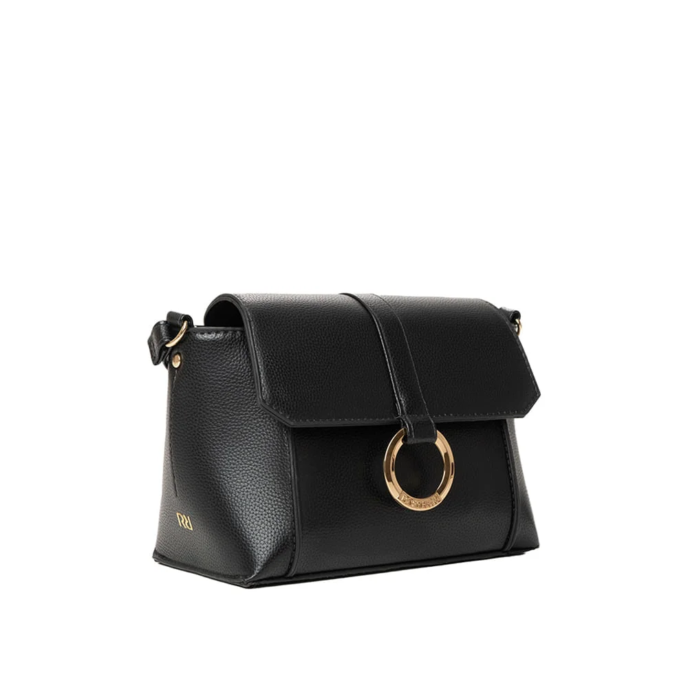 Bolsa Feminina Rafitthy Transversal Pequena Moderno Preto Preto 3