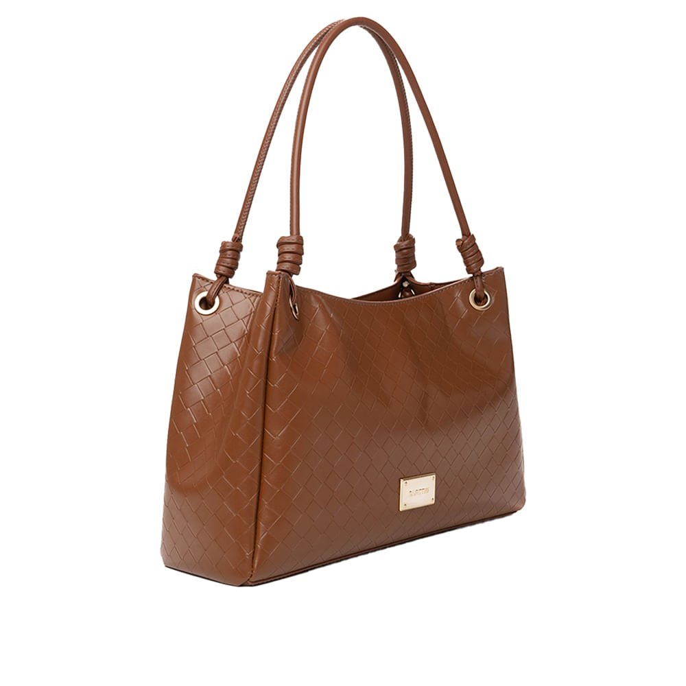 Bolsa Feminina Rafitthy Tote Média Tressê Amarração Caramelo Caramelo 3