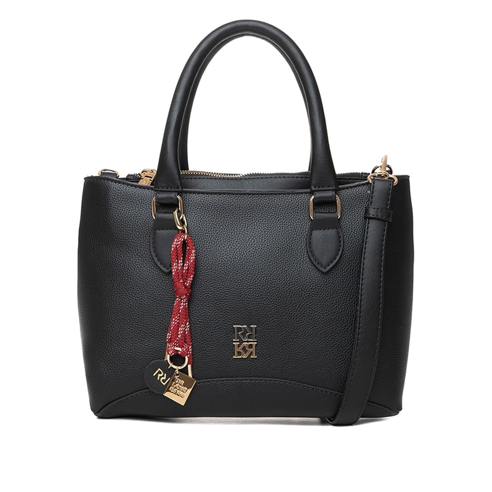 Bolsa Feminina Rafitthy Tote Média 3 Compartimentos Preto