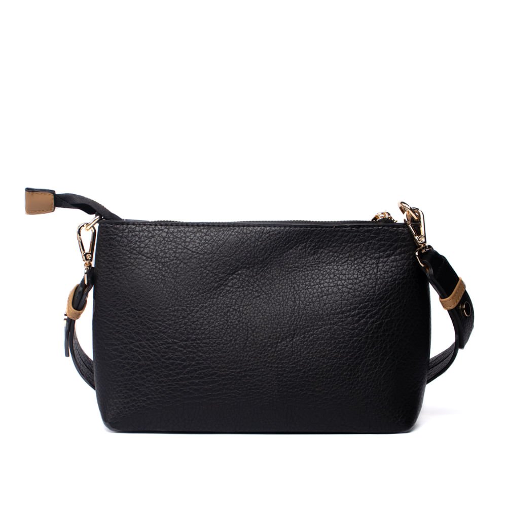 Bolsa Feminina WJ Tiracolo Pequena Preto/Caramelo Preto/Caramelo 2