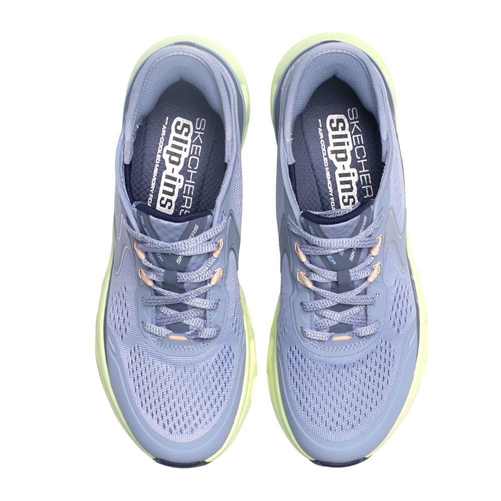 Tênis Feminino Skechers Glide Step Altus Azul Claro Roxo 4