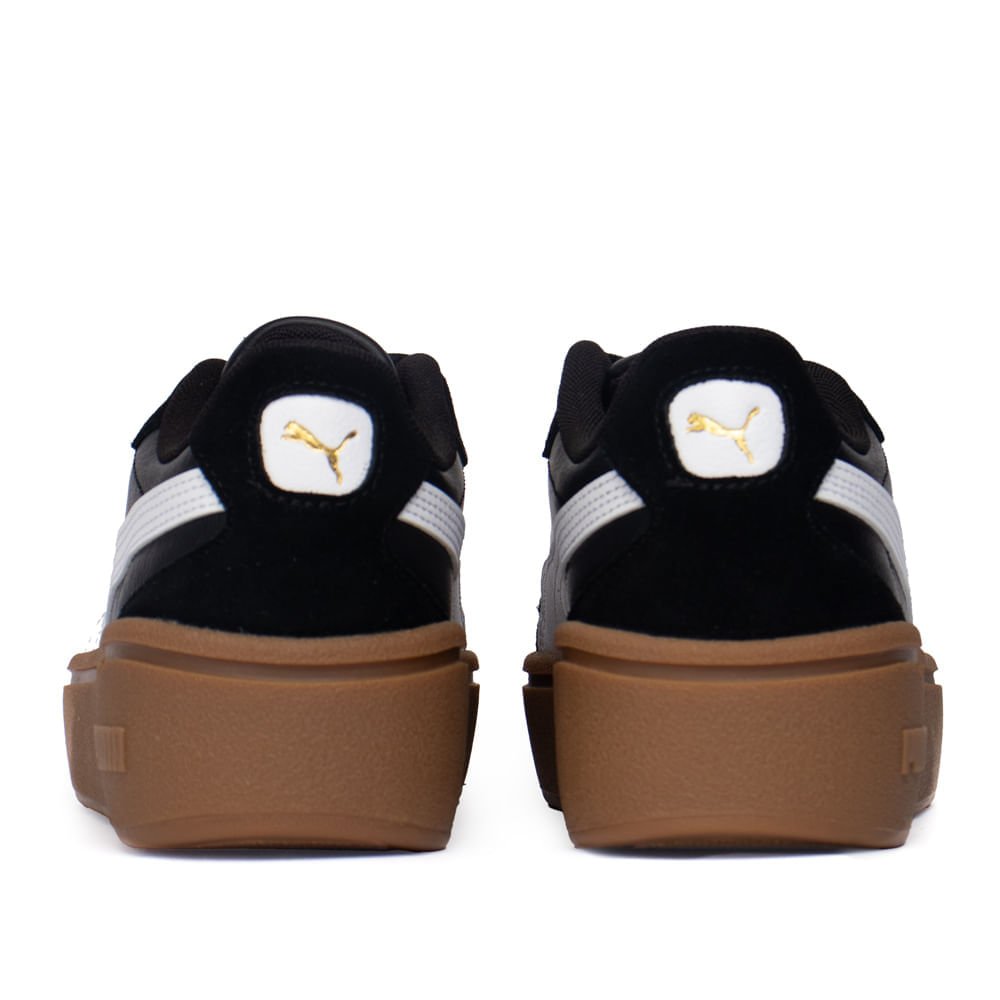 Tênis Feminino Puma Club II Era Plataforma Couro Preto Preto 3