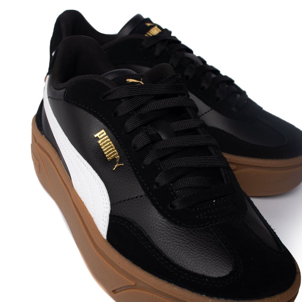 Tênis Feminino Puma Club II Era Plataforma Couro Preto Preto 6