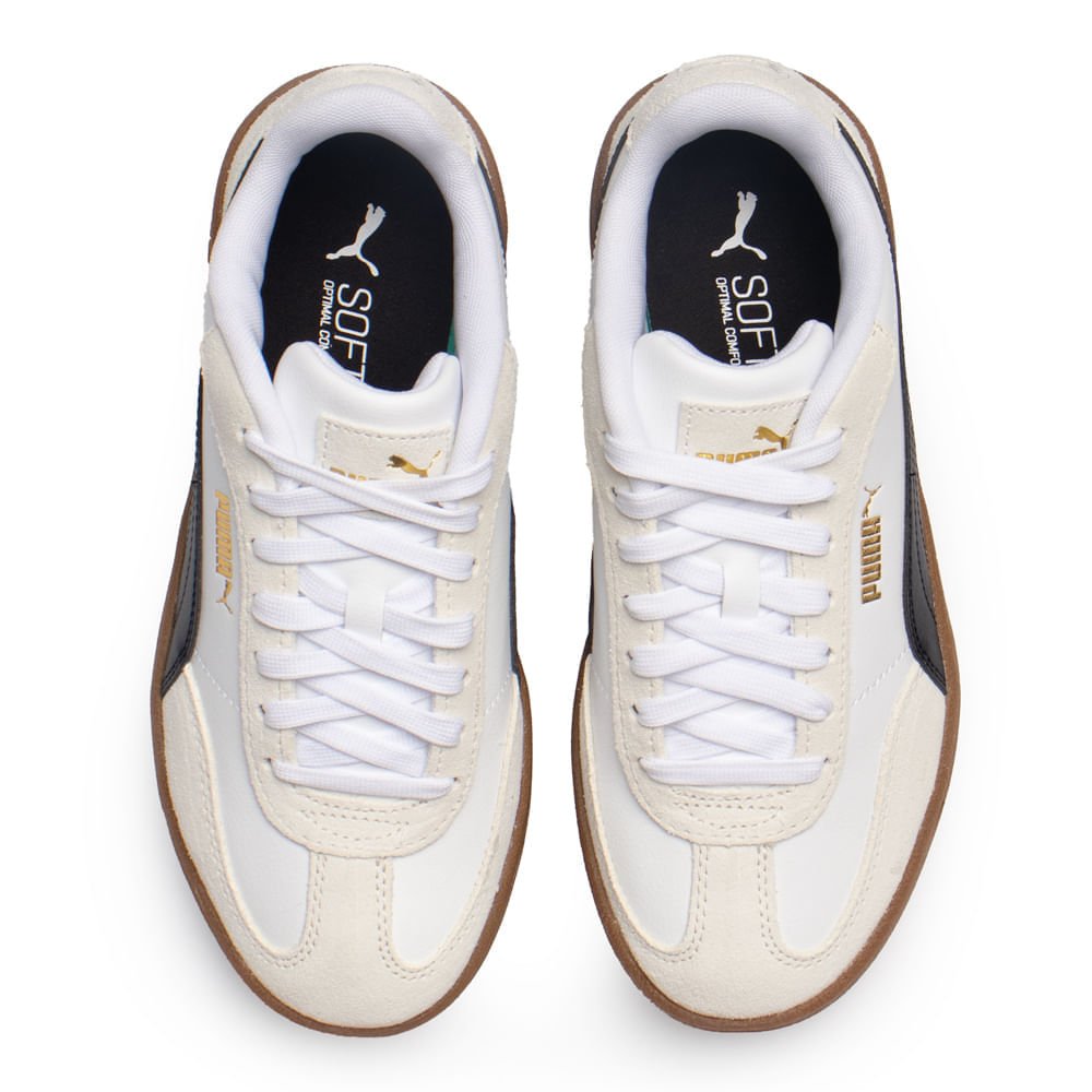 Tênis Feminino Puma Club II Era Plataforma Couro Nude/Branco Nude 4