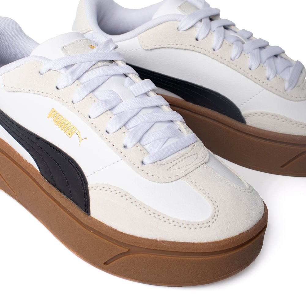 Tênis Feminino Puma Club II Era Plataforma Couro Nude/Branco Nude 6