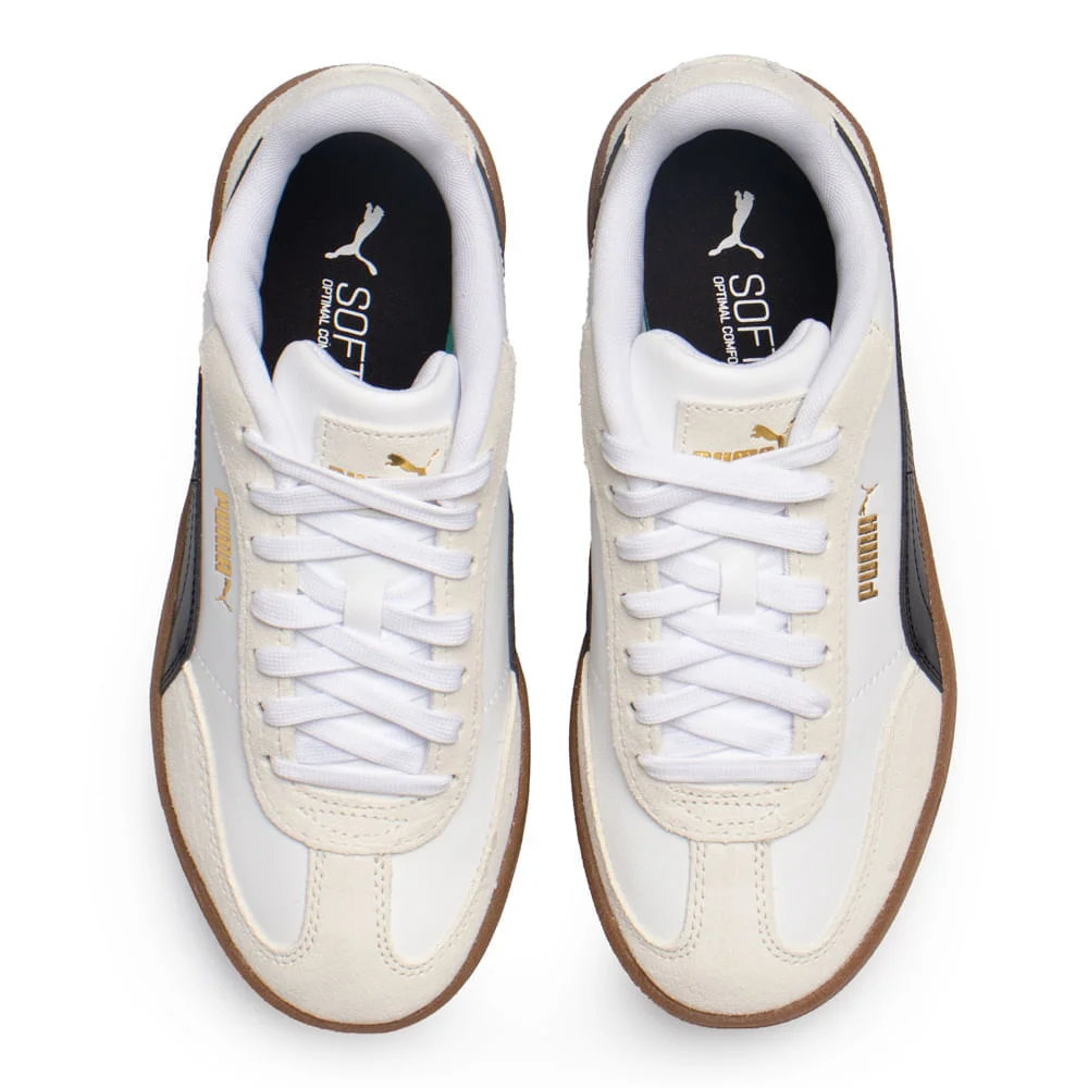 Tênis Feminino Puma Club II Era Plataforma Couro Nude/Branco Nude 4