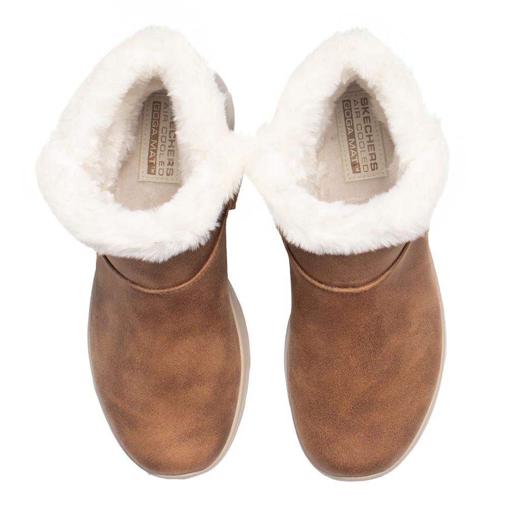 Bota Feminina Skechers On The Go Joy Endeavor Forrada Marrom Marrom 4