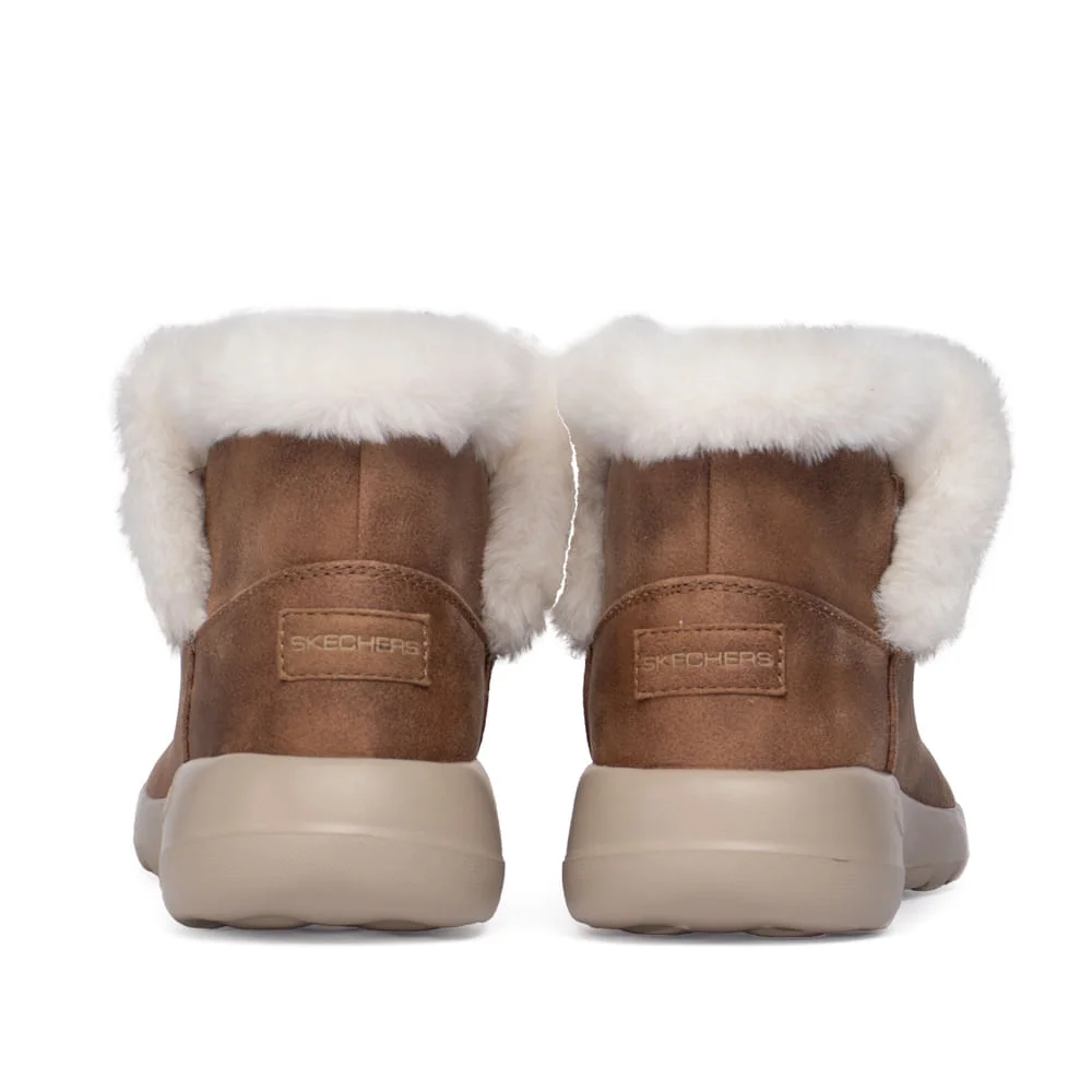 Bota Feminina Skechers On The Go Joy Endeavor Forrada Marrom Marrom 3