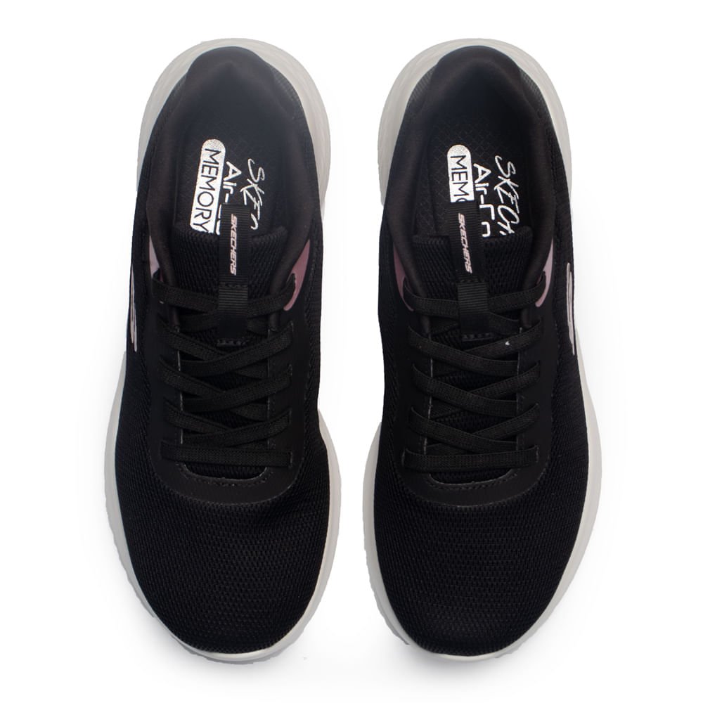 Tênis Feminino Skechers Lite Pro Glimmer Calce Fácil Preto Preto 4