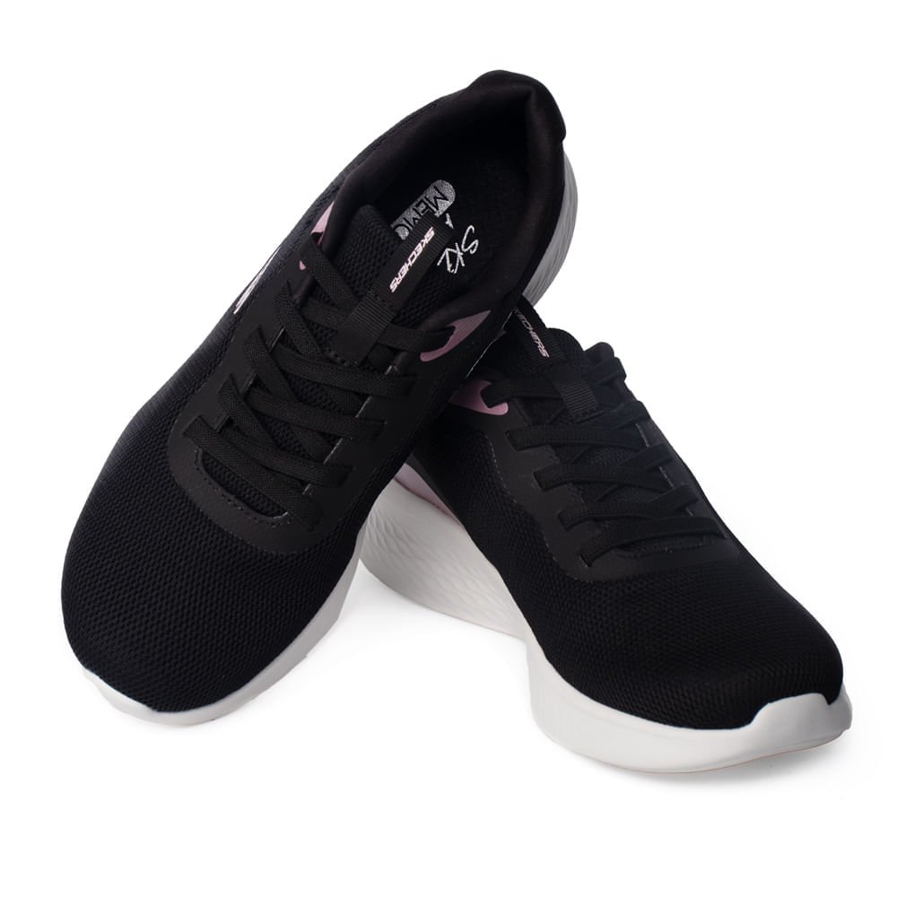 Tênis Feminino Skechers Lite Pro Glimmer Calce Fácil Preto Preto 6