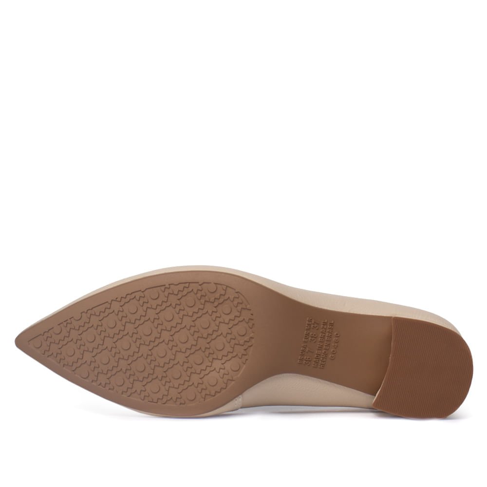 Scarpin Feminino Dakota Couro Tule Nude Nude 2