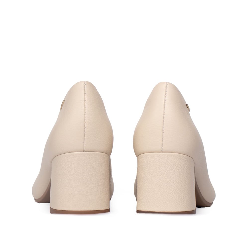 Scarpin Feminino Dakota Couro Tule Nude Nude 3