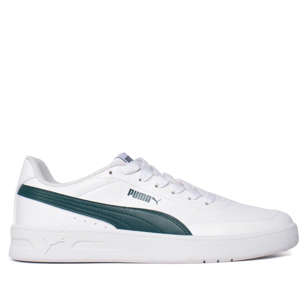 Tênis Masculino Puma Court Classic Clean Urbano Branco/verde