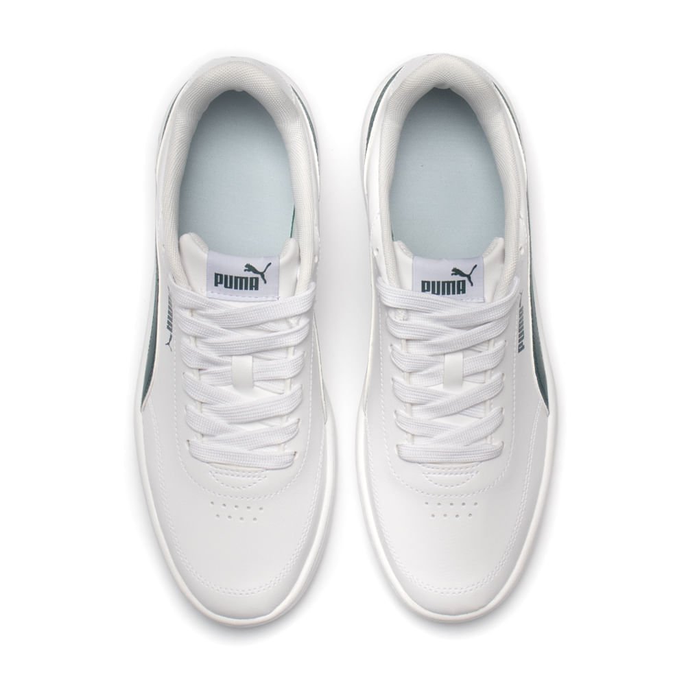 Tênis Masculino Puma Court Classic Clean Urbano Branco/verde Branco/Verde 4