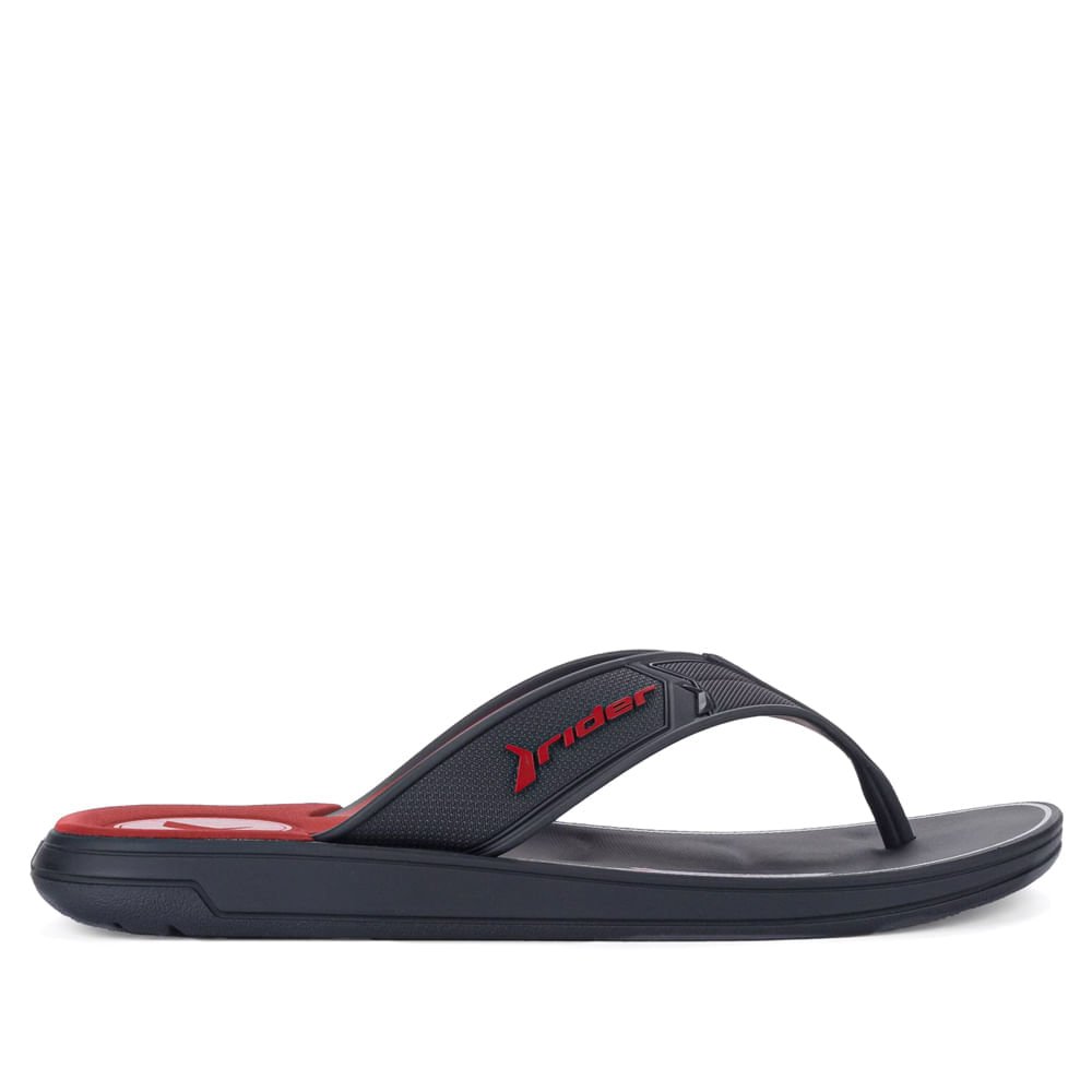 Chinelo Masculino Rider Start III Tira Larga Preto Vermelho Preto/Vermelho 2