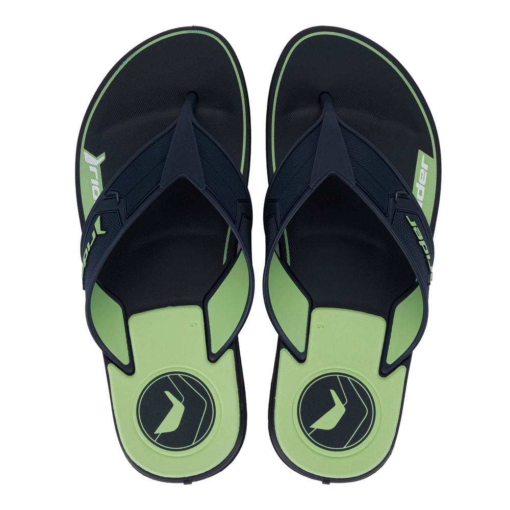 Chinelo Masculino Rider Start III Tiras Largas Marinho Verde