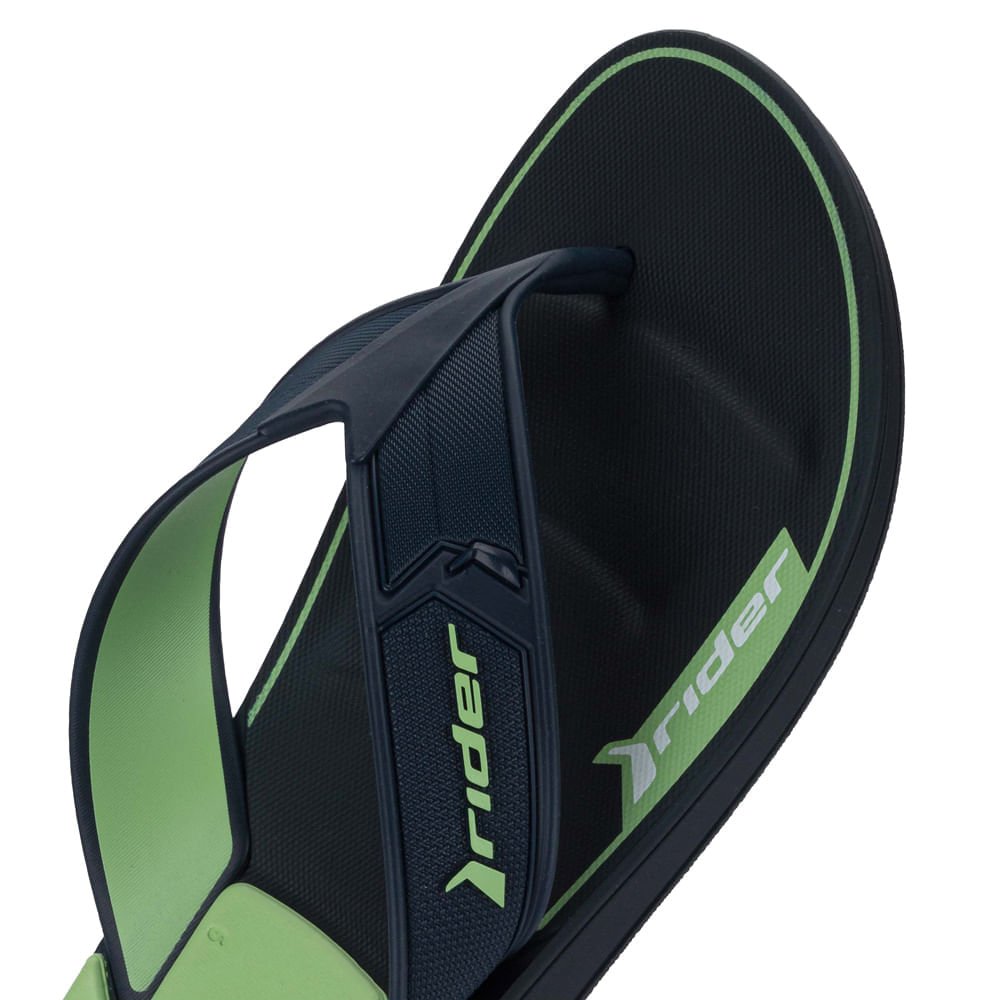 Chinelo Masculino Rider Start III Tiras Largas Marinho Verde Marinho/Verde 4