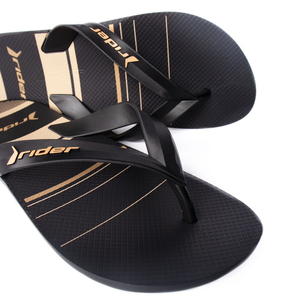 Chinelo Masculino Rider Feel Urban Tiras Preto Preto 3