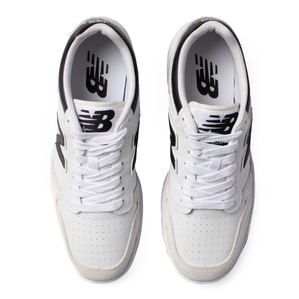 Tênis Masculino New Balance Low 480 Couro Branco Branco 4