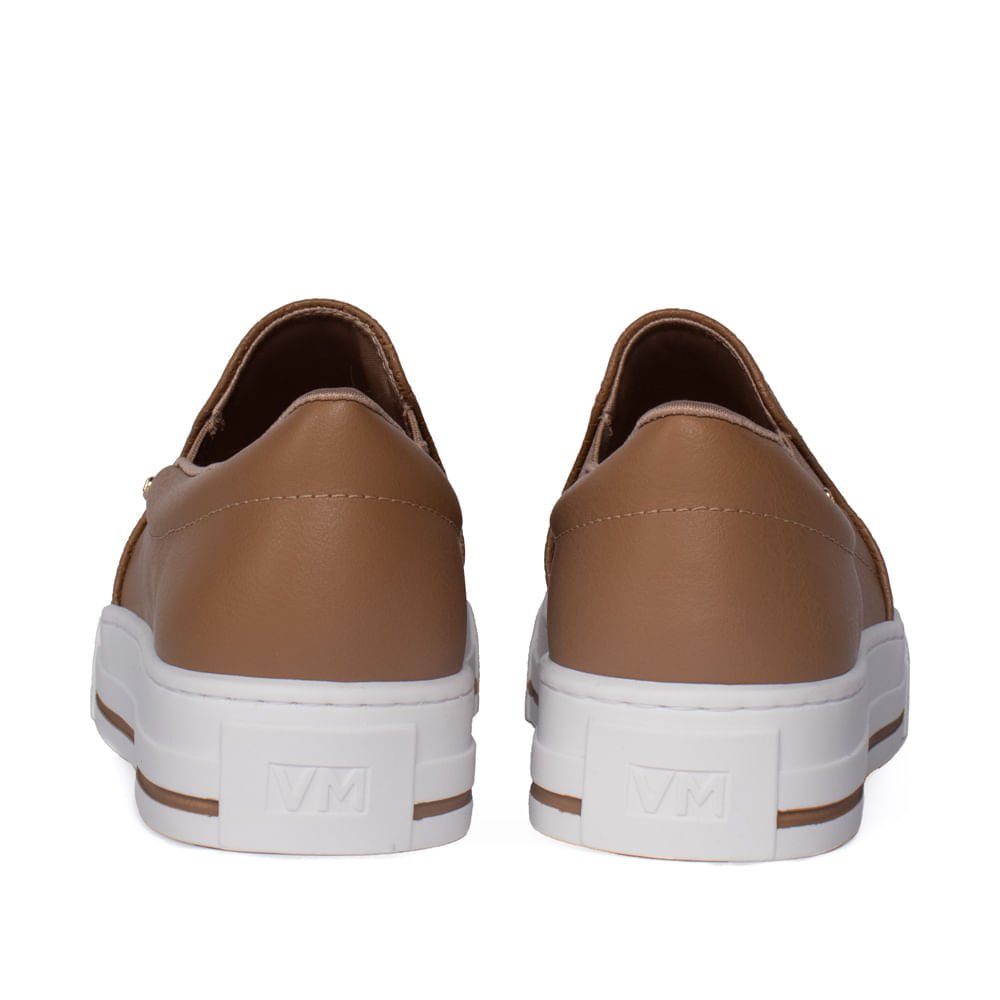 Tênis Feminino Via Marte Napa Calce Fácil Marrom/branco Marrom 3