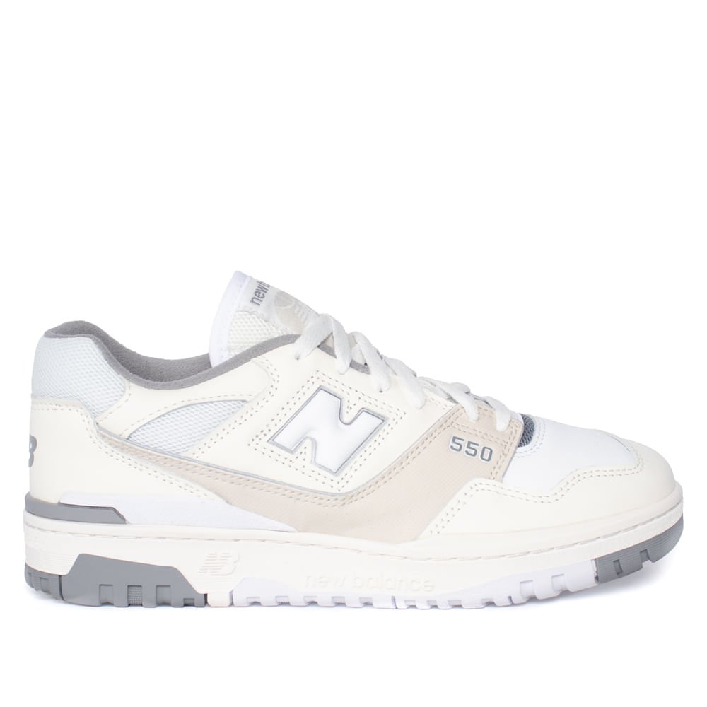 Tênis Masculino New Balance 550 Mesh Branco/Bege