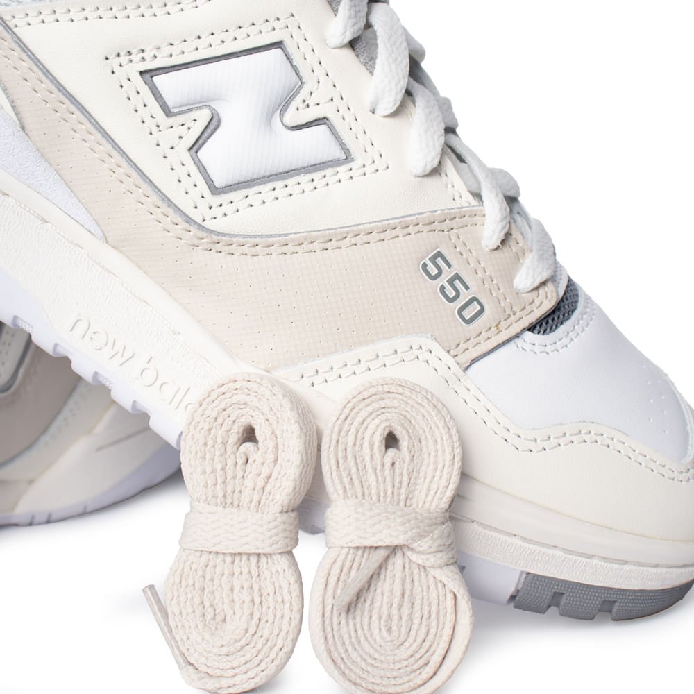 Tênis Masculino New Balance 550 Mesh Branco/Bege Branco/Bege/Cinza 5