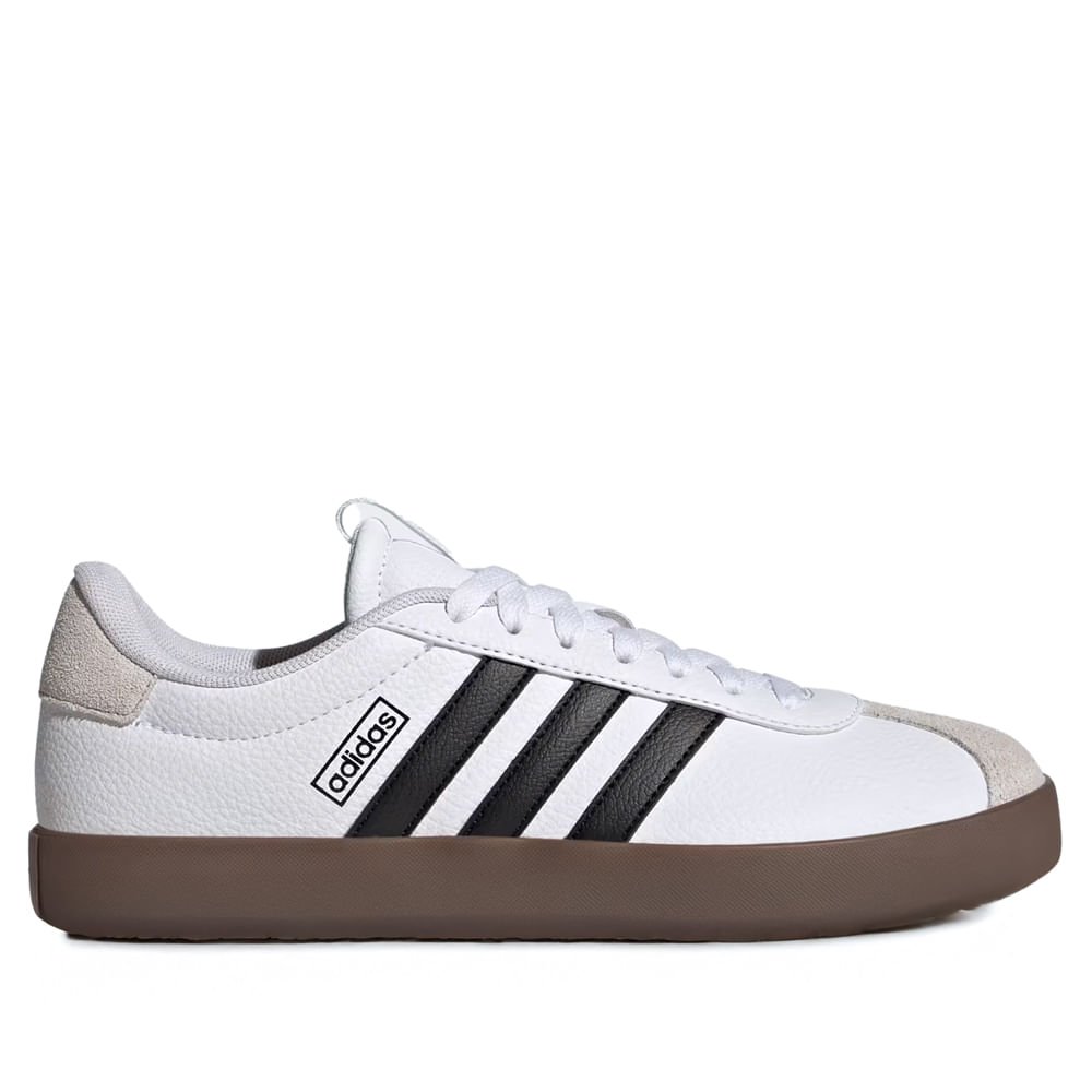 Tênis Feminino Adidas VL Court 3.0 Camurça Detalhes Branco